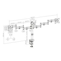 Hagor HA Tablemount KB Triple vollbeweglicher Monitor-Tischhalter fuer 3x 38-68cm screens