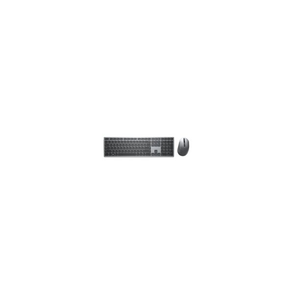 Dell Premier-Mehrgeräte-Wireless-Tastatur und -Maus - KM7321W - deutsch (QWERTZ) - Volle Größe (100%) - Kabellos - RF Wireless + Bluetooth - QWERTZ - Grau - Titan - Maus enthalten