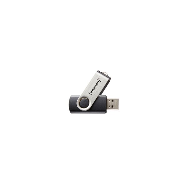 Intenso Basic Line - 8 GB - USB Typ-A - 2.0 - 28 MB/s - Drehring - Schwarz - Silber