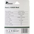 Inter-Tech L-12025 - Ventilator - 12 cm - 1200 RPM - 54 m³/h - Schwarz - Rot