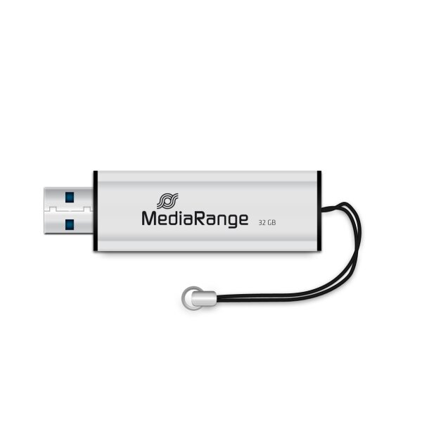 MEDIARANGE MR916 - 32 GB - USB Typ-A - 3.2 Gen 1 (3.1 Gen 1) - 70 MB/s - Dia - Schwarz - Silber