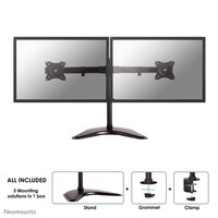 Neomounts by Newstar Select Flachbild Tischhalterung - Klemmen/Durchschrauben/Freistehend - 8 kg - 25,4 cm (10 Zoll) - 68,6 cm (27 Zoll) - 100 x 100 mm - Schwarz