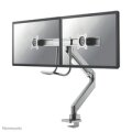Neomounts NM-D775DXSILVER Monitorarm 10-32" - Gasfeder - Topfix - 180°-Stopp - Klemme/Durchführung - 25,4 cm (10") - 81,3 cm (32") - 100 x 100 mm - Höhenverstellung - Silber