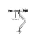 Neomounts NM-D775DXSILVER Monitorarm 10-32" - Gasfeder - Topfix - 180°-Stopp - Klemme/Durchführung - 25,4 cm (10") - 81,3 cm (32") - 100 x 100 mm - Höhenverstellung - Silber