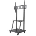 Manhattan Universal TV-Ständer auf Rollen mit besonders hoher Traglast  - Für Bildschirme von 37" bis 100" und bis zu 150 kg* - AV-Fachboden - schwarz - 170 kg - 94 cm (37") - 2,54 m (100") - 800 x 400 mm - Höhenverstellung - Schwarz