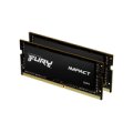Kingston FURY 64GB 3200MT/s DDR4 CL20 SODIMM (Kit of 2) Impact - 64 GB - 2 x 32 GB - DDR4 - 260-pin SO-DIMM