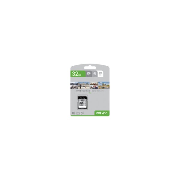PNY Elite - 32 GB - SDHC - Klasse 10 - UHS-I - Class 1 (U1) - Schwarz