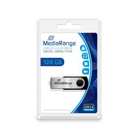 MEDIARANGE MR913 - 128 GB - USB Typ-A - 2.0 - 10 MB/s - Drehring - Schwarz - Silber