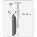 Techly Teleskop Universal Deckenhalterung für 1 LED LCD TV 37"-70", langer Arm