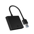 ICY BOX IB-CR301-U3 - CF,MicroSD (TransFlash),SD,SDHC,SDXC - Schwarz - 5000 Mbit/s - Aluminium - USB 3.2 Gen 1 (3.1 Gen 1) - 44 g