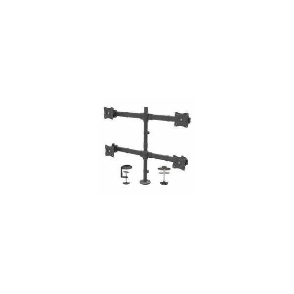 StarTech.com Tisch Monitorhalterung für vier Monitore - Monitorarm für 4 VESA Monitore(2x2) bis zu 27"(je 8kg) - Gelenkig - höhenverstellbar - Neig/Schwenk/Drehfunktion - Klemme/Durchführung - Klemme - 32 kg - 33 cm (13") - 68,6 cm (27") - 100 x 100 mm -