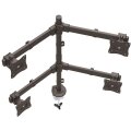 StarTech.com Tisch Monitorhalterung für vier Monitore - Monitorarm für 4 VESA Monitore(2x2) bis zu 27"(je 8kg) - Gelenkig - höhenverstellbar - Neig/Schwenk/Drehfunktion - Klemme/Durchführung - Klemme - 32 kg - 33 cm (13") - 68,6 cm (27") - 100 x 100 mm -