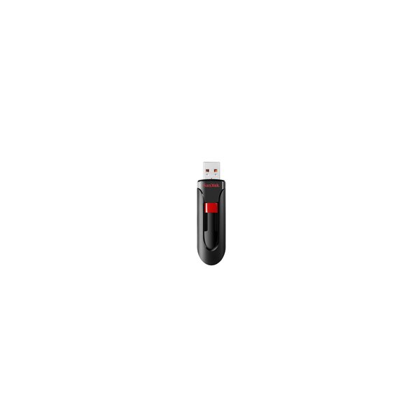 SanDisk Cruzer Glide - 128 GB - USB Typ-A - 2.0 - Dia - 6,8 g - Schwarz - Rot