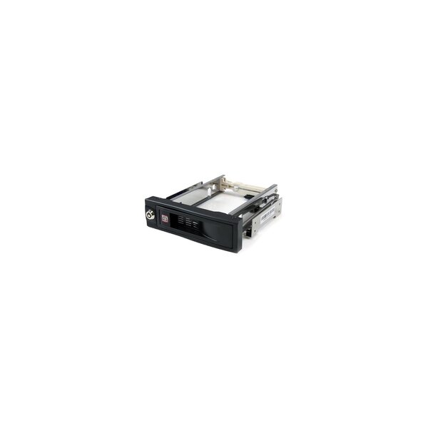 StarTech.com 5.25 Zoll Hot Swap Wechselrahmen ohne Schublade für 3.5 Zoll Festplatten - Internes SATA Backplane Gehäuse - Abschließbarer Laufwerksschacht - 13,3 cm (5.25") - Frontblende - Schwarz - 3.5" - SATA - Serial ATA II - Serial ATA III - Aluminium