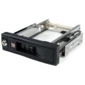 StarTech.com 5.25 Zoll Hot Swap Wechselrahmen ohne Schublade für 3.5 Zoll Festplatten - Internes SATA Backplane Gehäuse - Abschließbarer Laufwerksschacht - 13,3 cm (5.25") - Frontblende - Schwarz - 3.5" - SATA - Serial ATA II - Serial ATA III - Aluminium