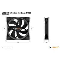 Be Quiet! Light Wings | 140mm PWM Triple Pack -...