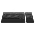 3Dconnexion Keyboard Pro with Numpad - Volle Größe (100%) - Verkabelt & Kabellos - USB + RF Wireless + Bluetooth - Scherenschalter - QWERTZ - Schwarz