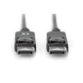 DIGITUS AK-340103-020-S - DisplayPort Anschlusskabel, DP St/St, 2,0m, m/Verriegelung, DP, 1.1a conform, sw