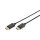 DIGITUS AK-340103-020-S - DisplayPort Anschlusskabel, DP St/St, 2,0m, m/Verriegelung, DP, 1.1a conform, sw