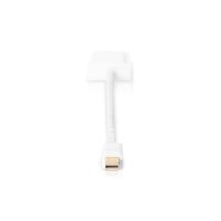 DIGITUS AK-340416-002-W - DisplayPort Adapterkabel, mini DP - HDMI Typ A St/Bu, 0,2m, HDMI 2.0, aktiv, CE, gold, we