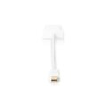 DIGITUS AK-340416-002-W - DisplayPort Adapterkabel, mini DP - HDMI Typ A St/Bu, 0,2m, HDMI 2.0, aktiv, CE, gold, we