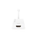 DIGITUS AK-340416-002-W - DisplayPort Adapterkabel, mini DP - HDMI Typ A St/Bu, 0,2m, HDMI 2.0, aktiv, CE, gold, we