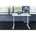 DIGITUS DA-90407 - Elektrisch höhenverstellbarer Tisch120x60x18cm top 50kg Last, weiß
