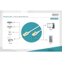 DIGITUS DK-1624-A-150S - CAT 6A U-FTP Slim Patchkabel, Cu, LSZH AWG 28/7, Länge 15 m, Farbe grau