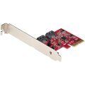 StarTech.com 2 Port PCIe SATA RAID Kontroller - PCIe SATA hardware RAID Controller - PCIe Festplatten/SSD RAID Controller/Karte - Full/Low Profil Blende - ASM1062R SATA RAID - PCIe auf SATA Karte - RAID 0 - 1 - SPAN - PCIe - SATA - PCIe 2.0 - Rot - ASMedi