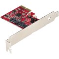 StarTech.com 2 Port PCIe SATA RAID Kontroller - PCIe SATA hardware RAID Controller - PCIe Festplatten/SSD RAID Controller/Karte - Full/Low Profil Blende - ASM1062R SATA RAID - PCIe auf SATA Karte - RAID 0 - 1 - SPAN - PCIe - SATA - PCIe 2.0 - Rot - ASMedi