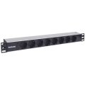 Intellinet Verlängerungsschnur ( Rack-montierbar ) - Wechselstrom 250 V - Eingabe, Eingang CEE 7/4 (SCHUKO)