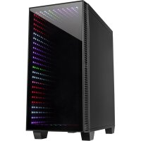 Inter-Tech X-608 Infinity Micro - Tower - PC - Glas - ITX,uATX - Gaming - Rot/Grün/Blau