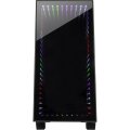 Inter-Tech X-608 Infinity Micro - Tower - PC - ITX - micro ATX - Glas - Gaming - Blau - Grün - Rot