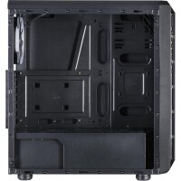 Inter-Tech C-3 Saphir - Tower - PC - Schwarz - ATX - ITX - micro ATX - Stahl - Gehärtetes Glas - Gaming
