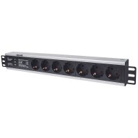 Intellinet Verlängerungsschnur ( Rack-montierbar ) - Wechselstrom 250 V - Eingabe, Eingang CEE 7/4 (SCHUKO)