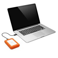 LaCie Rugged Mini - 2 TB - 3.2 Gen 1 (3.1 Gen 1) - 5400 RPM - Orange - Silber
