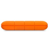 LaCie Rugged Mini - 2 TB - 3.2 Gen 1 (3.1 Gen 1) - 5400 RPM - Orange - Silber