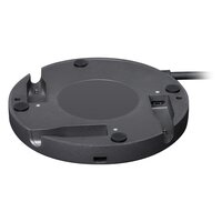 Logitech Rally Mic Pod Hub - Schwarz - Tisch/Bank - Rally Rally Plus - Chrom - 102 mm - 102 mm
