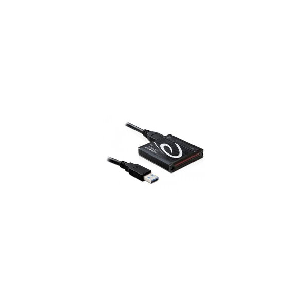 Delock USB 3.0 Card Reader All in 1 - CF - Speicherstick (MS) - microSDHC - MMC - MS Duo - MS PRO - MS PRO Duo - SD - SDHC - SDXC - xD - Schwarz - USB 3.2 Gen 1 (3.1 Gen 1) - Box - USB - Windows XP - Vista - 7 Mac OS 10.5 - 10.6 - Linux ex Kernel 2.6
