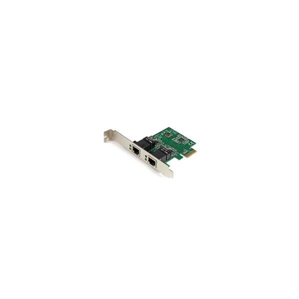 StarTech.com 2 Port Low Profile PCI Express Gigabit Ethernet Netzwerkkarte - PCIe Server Adapter - Eingebaut - Kabelgebunden - PCI Express - Ethernet - 2000 Mbit/s