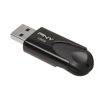 PNY Attaché 4 2.0 128GB - 128 GB - USB Typ-A - 2.0 - 25 MB/s - Dia - Schwarz
