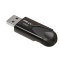 PNY Attaché 4 2.0 128GB - 128 GB - USB Typ-A - 2.0 - 25 MB/s - Dia - Schwarz