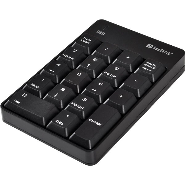 SANDBERG Wireless Numeric Keypad 2 - RF Wireless - 18 - Laptop / PC - Schwarz