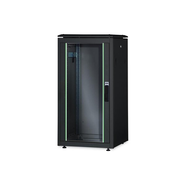 DIGITUS DN-19 26U-6/10-B-1 - 26HE Netzwerkschrank, Unique 1342x600x1000 mm, Farbe Schwarz (RAL 9005)