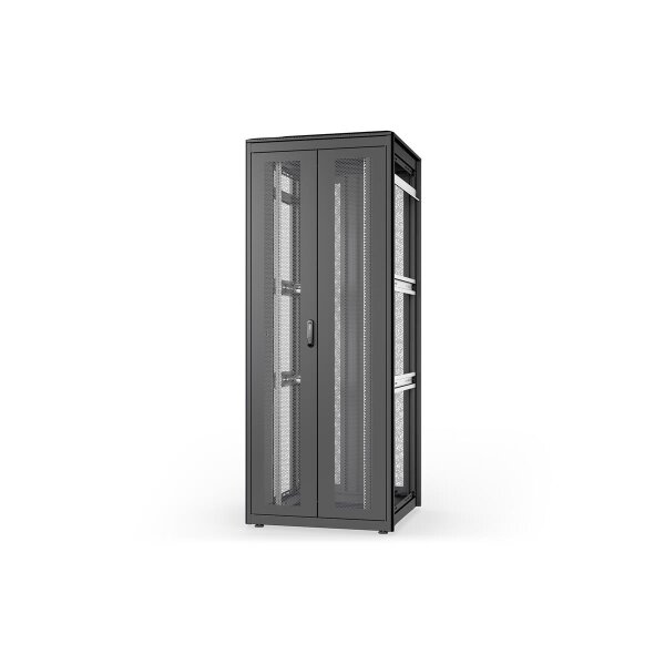 DIGITUS DN-31119-B - 42HE Netzwerkschrank Unique, 2053x800x800 mm doppelfl. perf. Türen, o. Seitent., schwarz