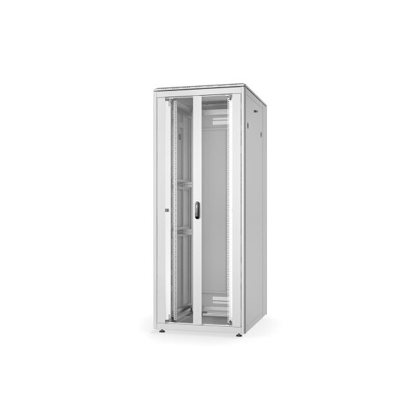 DIGITUS DN-31124 - 42HE Netzwerkschrank Unique, 2053x800x1000 mm doppelfl. Glas-Fronttür, grau