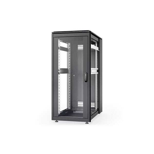 DIGITUS DN-31101-B - 26HE Netzwerkschrank Unique, 1342x600x1000 mm ohne Seitenteile, schwarz