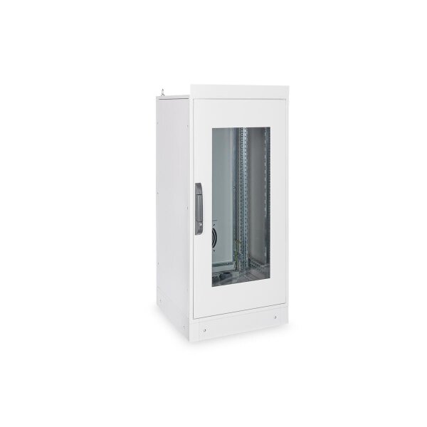 DIGITUS DN-19-24U-I-6/6-1 - 24HE Netzwerkschrank, Indoor IP55 1300x600x600 mm, inkl. Sockel, grau (RAL 7035)