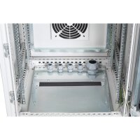 DIGITUS DN-19-24U-I-6/6-1 - 24HE Netzwerkschrank, Indoor IP55 1300x600x600 mm, inkl. Sockel, grau (RAL 7035)