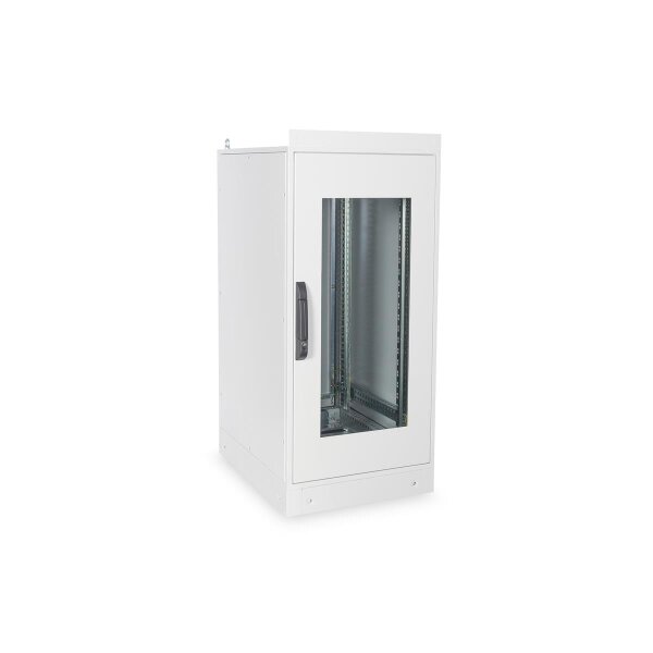 DIGITUS DN-19-24U-I-6/8-1 - 24HE Netzwerkschrank, Indoor IP55 1300x600x800 mm, inkl. Sockel, grau (RAL 7035)
